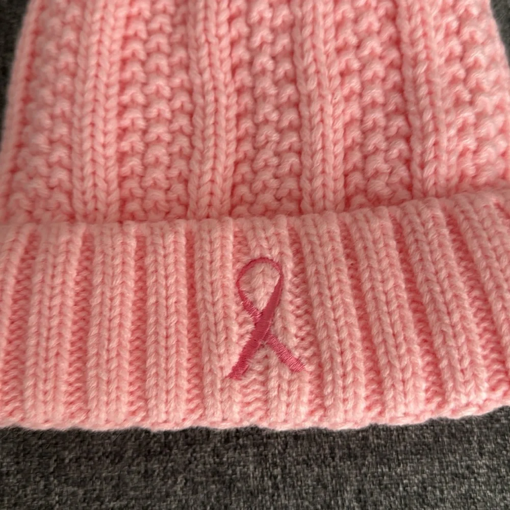 Pink Knit Beanie‎ with Pom Pom
